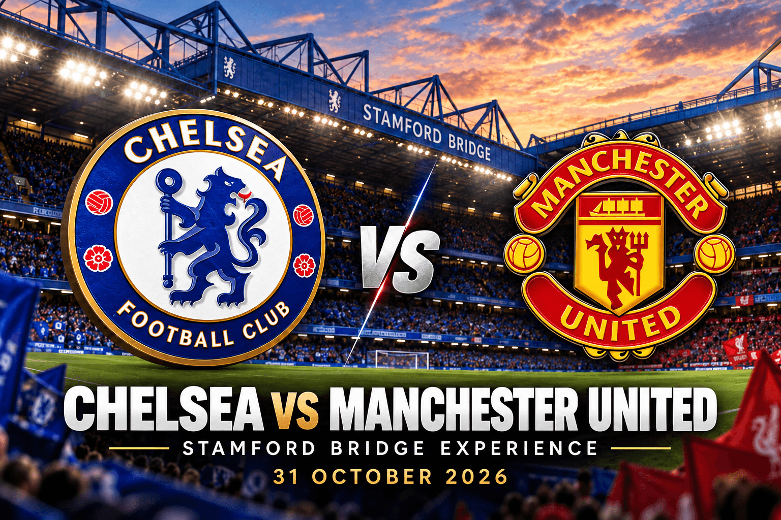 Chelsea vs Manchester United football travel experience in London