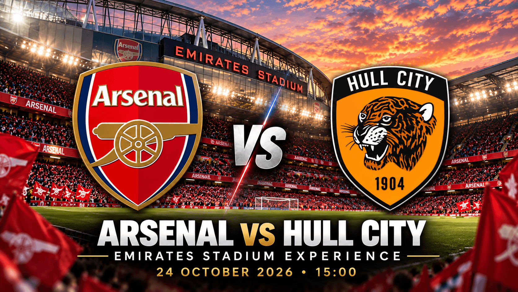 Arsenal vs Hull City football travel package in Emirates Stadium by Beyond The Rift Tours
